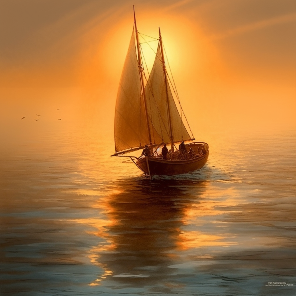 image d'un bateau à voile sur mer calme